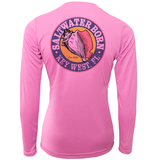 Key West, FL USA Born Girl's Long Sleeve UPF 50+ Dry-Fit Shirt
