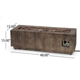 Alora 48-Inch Modern 50K BTU Outdoor Rectangular Propane Gas Fire Pit With Lava Rocks (SAK82521)