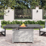 Alora Premium 50K BTU Rectangle Outdoor Aluminum Fire Pit Table (SAK70248)
