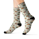Boat Patterned Socks - Colorful Nautical Gift - DipaliZ