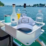 Docktail Boat Table Caddy with Pontoon Boat Rail Mount