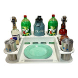 Docktail Butler Boat Table with Adjustable Rod Holder Mount