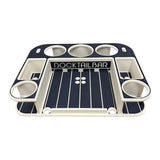 Docktail Butler Boat Table with Adjustable Rod Holder Mount