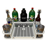 Docktail Butler Boat Table with Pontoon Boat Rail Mount