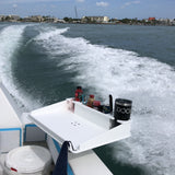 Docktail Utility Boat Table Accessory with Adjustable Rod Holder Mount