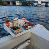 Docktail Utility Boat Table Accessory with Adjustable Rod Holder Mount