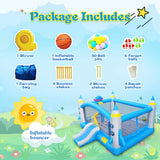 Extra Large Multifunctional Jump'N Slide Inflatable Bouncer With Blower (SAK81243)