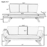 Alora Outdoor Adjustable Wooden Patio Daybed Sofa With Cushions (SAK41345)