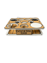 The Docktail Boat Table Caddy plus Bait Table Includes All Angle Adjustable Rod Holder Mount