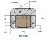 Docktail Butler Boat Table with Adjustable Rod Holder Mount