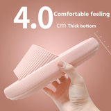 Unisex Thicker Comfortable Slippers For Men And Women Home Bathroom Bath Couple Thick Bottom Home Slippers Soft Sole Slide Sandals Leisure Shower Quick Drying Bathroom Non-Slip Massage Pool Gym House Slipper