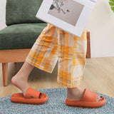 Women Thick Platform Slippers Summer Fashion EVA Soft Sole Beach Slide Sandals Open Toe Soft Home Shoes Non-Slip Soft Shower Spa Bath Pool Gym House Sandals For Indoor And Outdoor