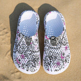 Womens Casual Clogs Breathable Beach Sandals Valentine Slippers Summer Slip On Women Flip Flops Shoes Sandals Quick Drying Slippers Walking Lightweight Rain Beach Summer Pool Water Shoes
