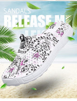 Womens Casual Clogs Breathable Beach Sandals Valentine Slippers Summer Slip On Women Flip Flops Shoes Sandals Quick Drying Slippers Walking Lightweight Rain Beach Summer Pool Water Shoes